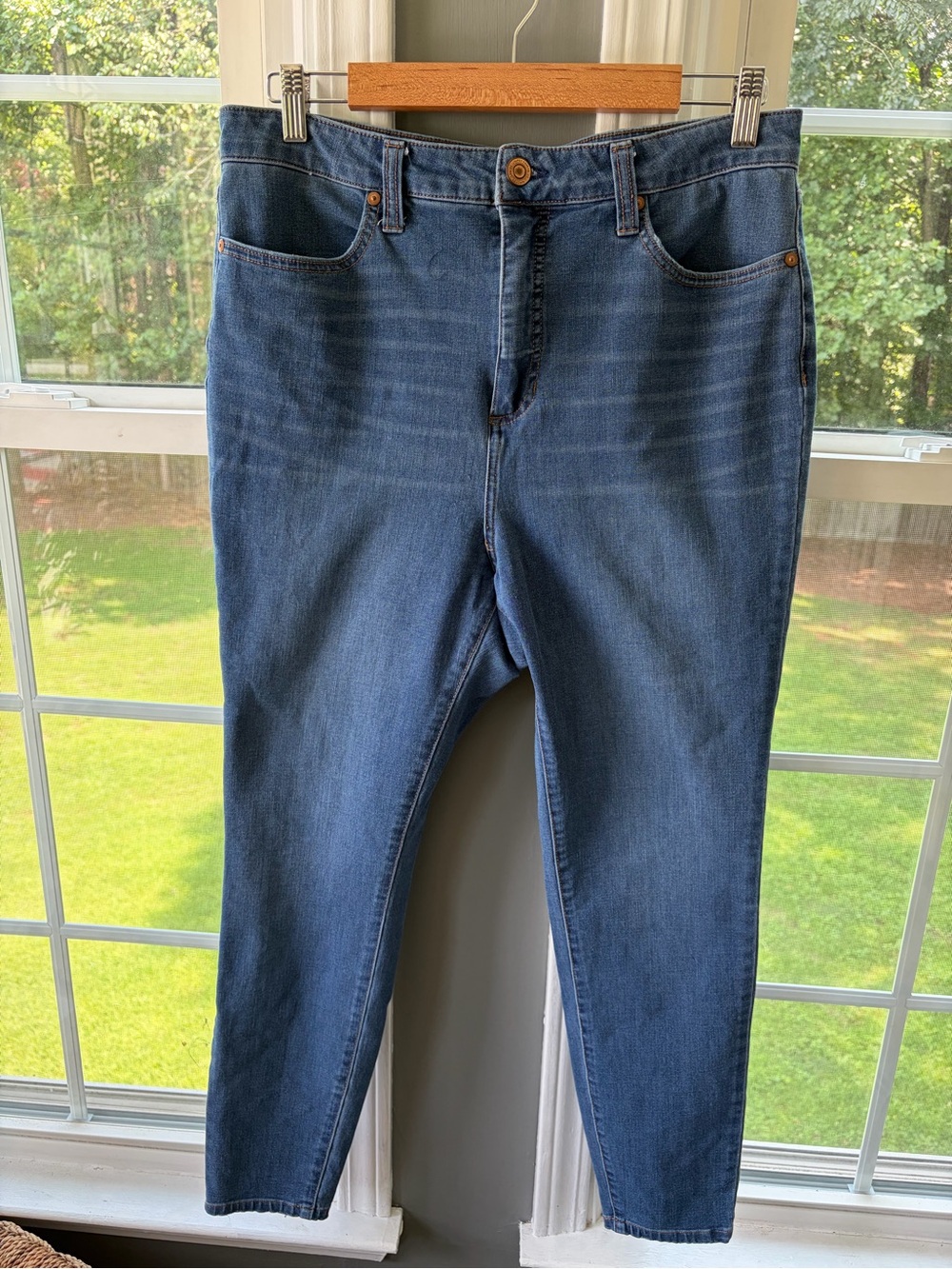 LC Lauren Conrad Light and Medium Blue High-Rise Skinny Jeans